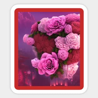 heart of roses Sticker